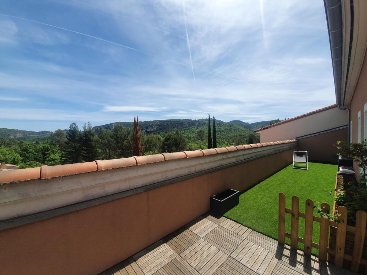 Terrasse 130M2 Panoramique Avec Climatisation Piscine - 3 Chambres Gréoux-les-Bains Exteriér fotografie