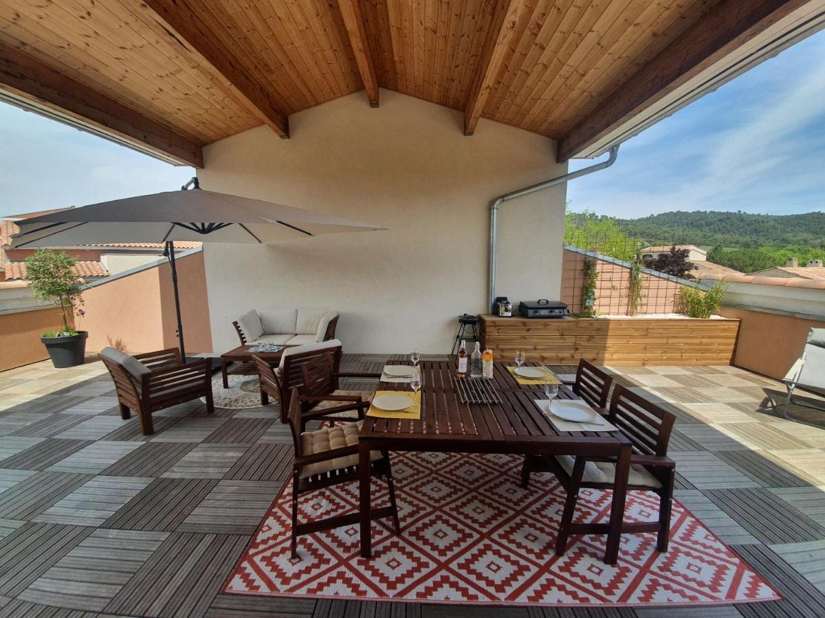 Terrasse 130M2 Panoramique Avec Climatisation Piscine - 3 Chambres Gréoux-les-Bains Exteriér fotografie
